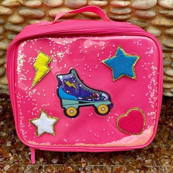 New NWT Office Depot Girls Pink Roller Skate School Backpack & Lunch Box Set - Picture 8 of 11
